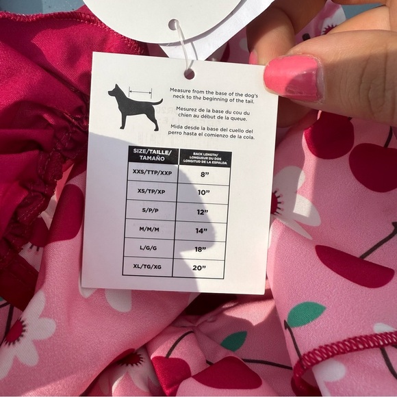 Pink Cherry Blossom Dog Dress - Pink Size large - Picture 4 of 4